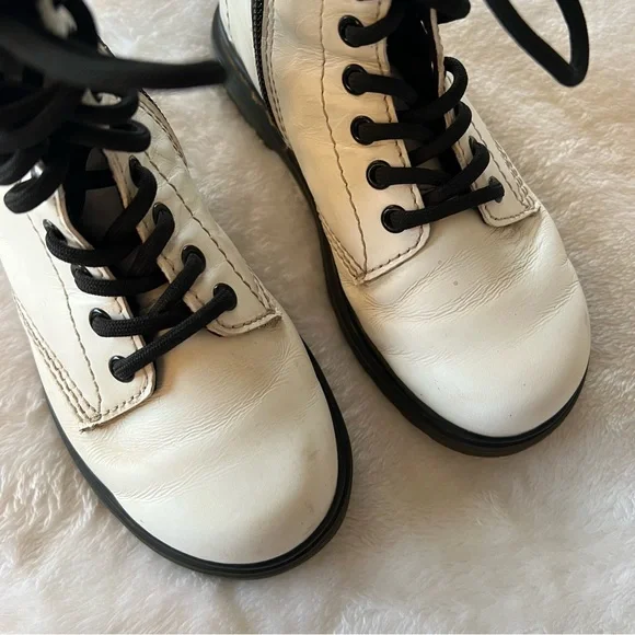 Dr. Martens 1460 8-Eye Boots in White - Picture 6 of 8